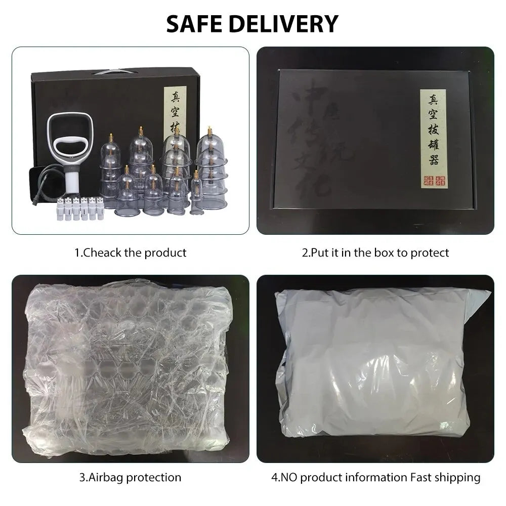 Cupping Therapy Set – Vacuum Suction Cups for Body Massage & Cellulite Relief