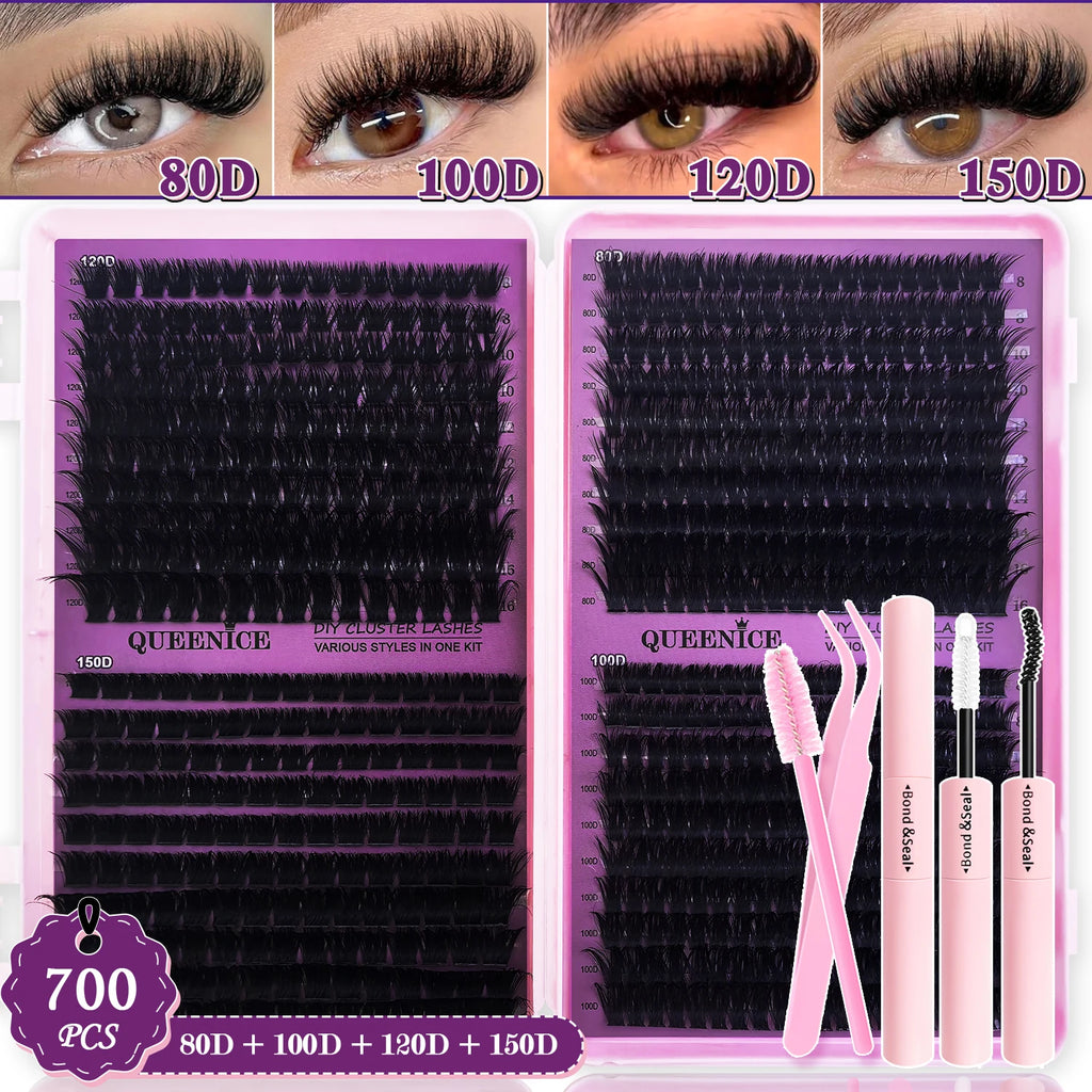 DIY Cluster Lash Extension Kit — Individual Lashes with Bond & Seal