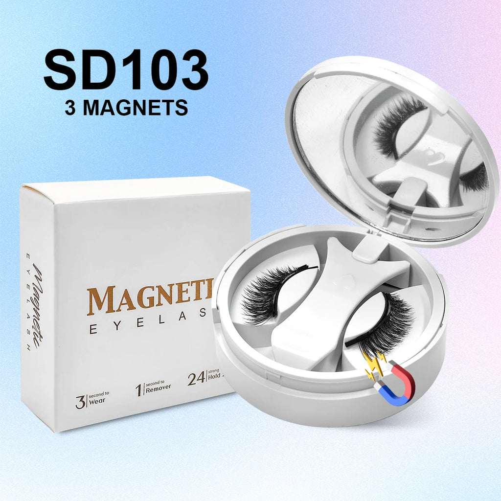 Magnetic Eyelashes Set — Reusable No-Glue False Lashes with Tweezers