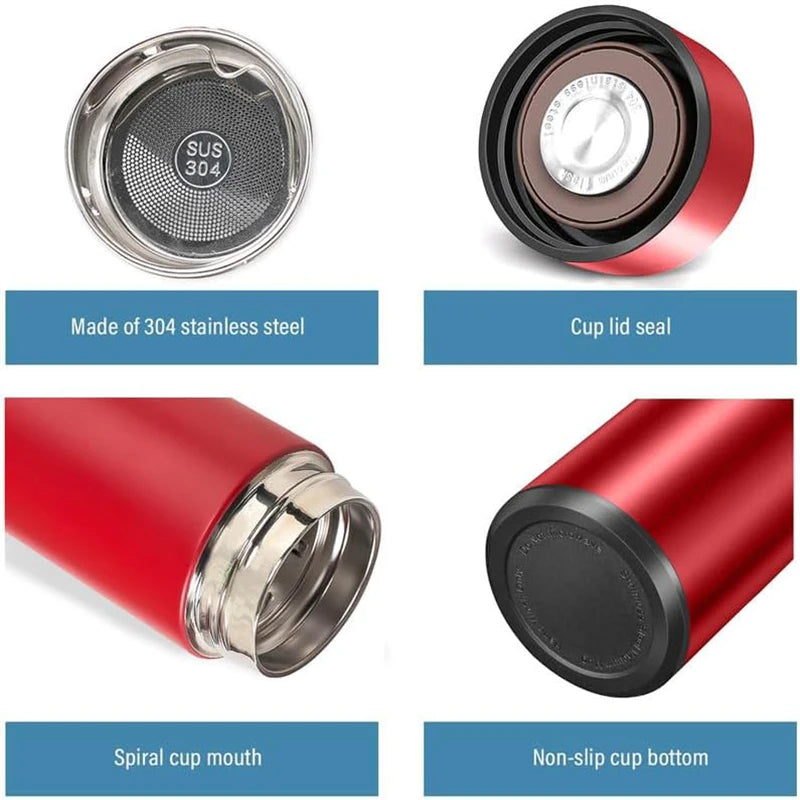 Smart Temperature Display Water Bottle – Stainless Steel Thermos