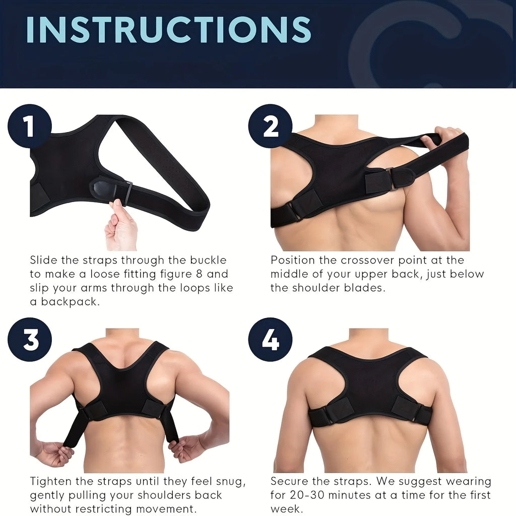 Adjustable Posture Corrector Back Support Belt