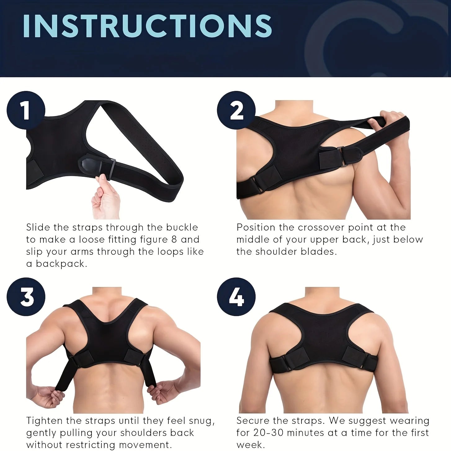 Adjustable Posture Corrector Back Support Belt