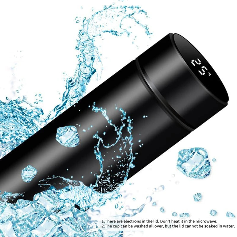 Smart Temperature Display Water Bottle – Stainless Steel Thermos