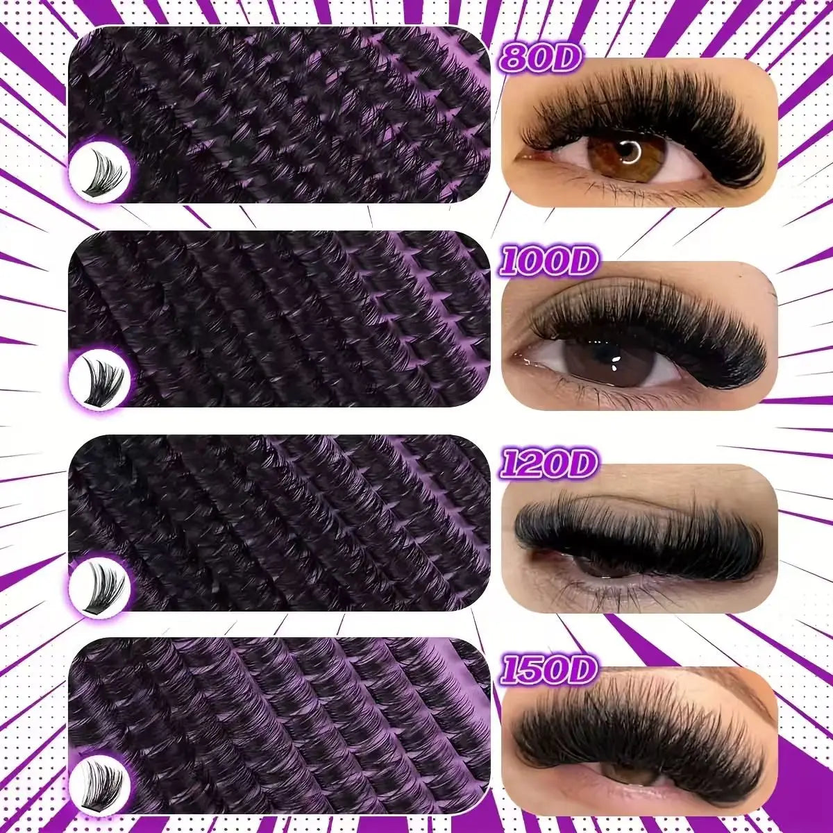 DIY Cluster Lash Extension Kit — Individual Lashes with Bond & Seal