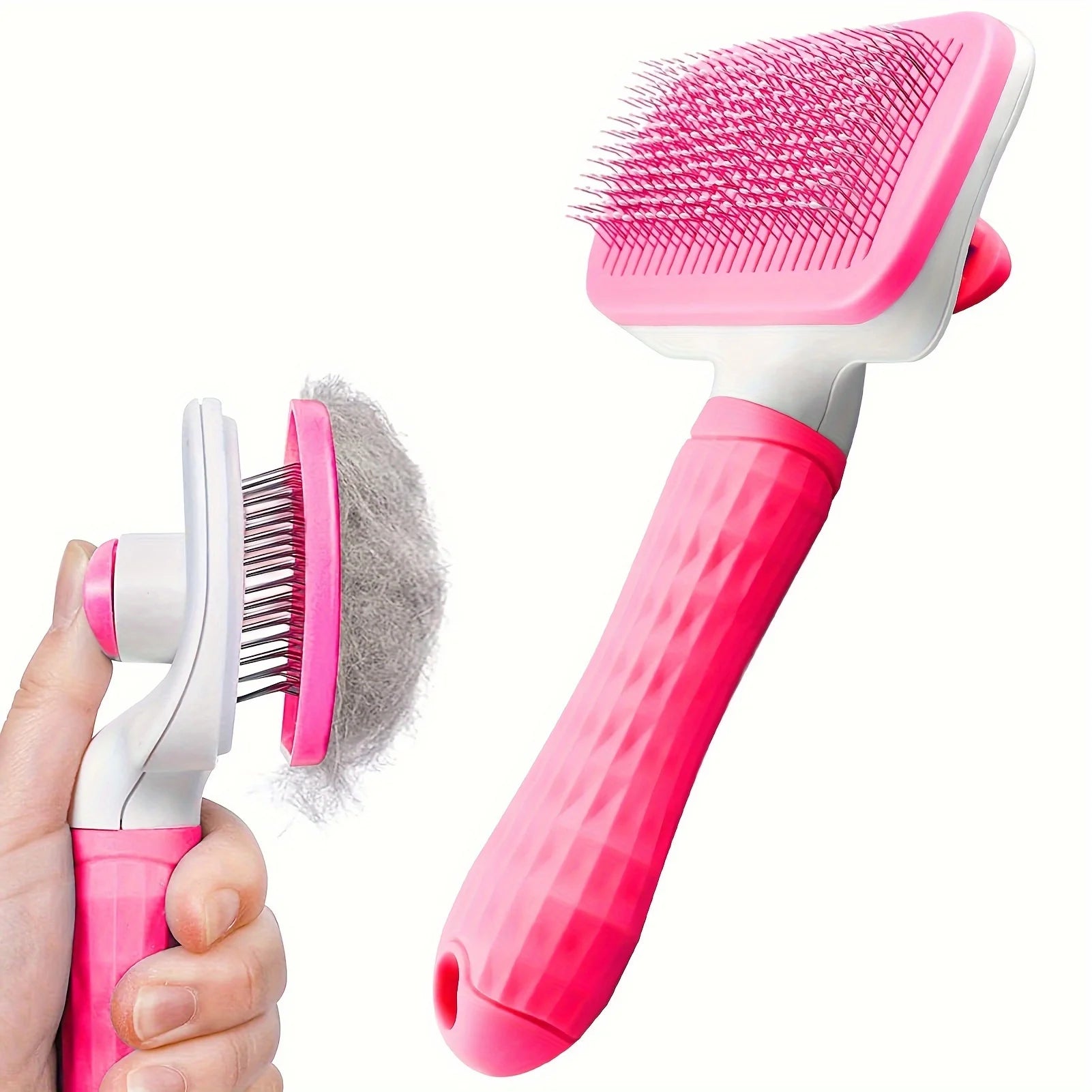 Self-Cleaning Pet Slicker Brush for Cats & Dogs