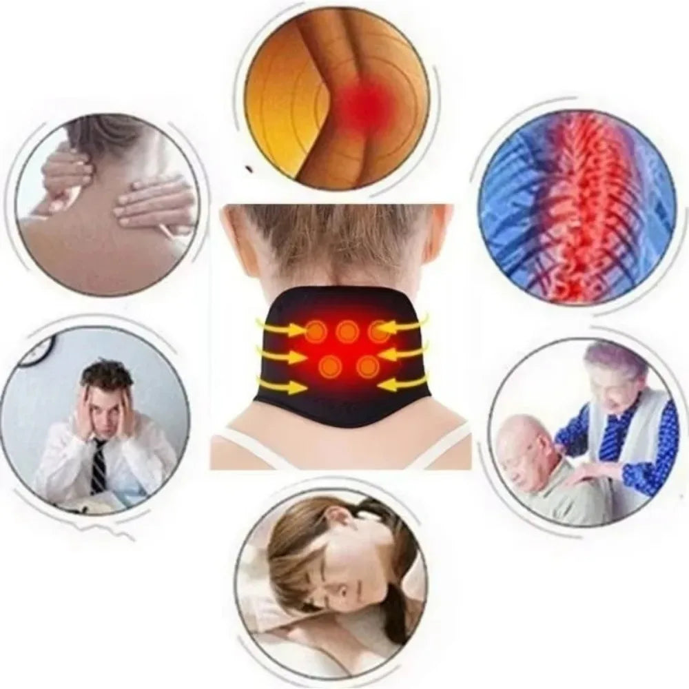Self-Heating Magnetic Neck Massager