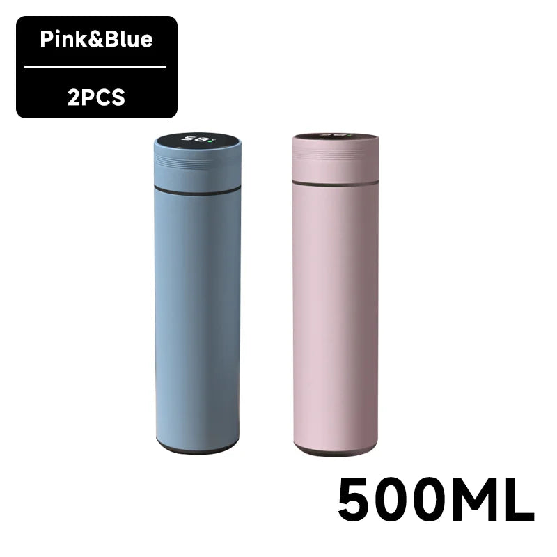 Smart Temperature Display Water Bottle – Stainless Steel Thermos