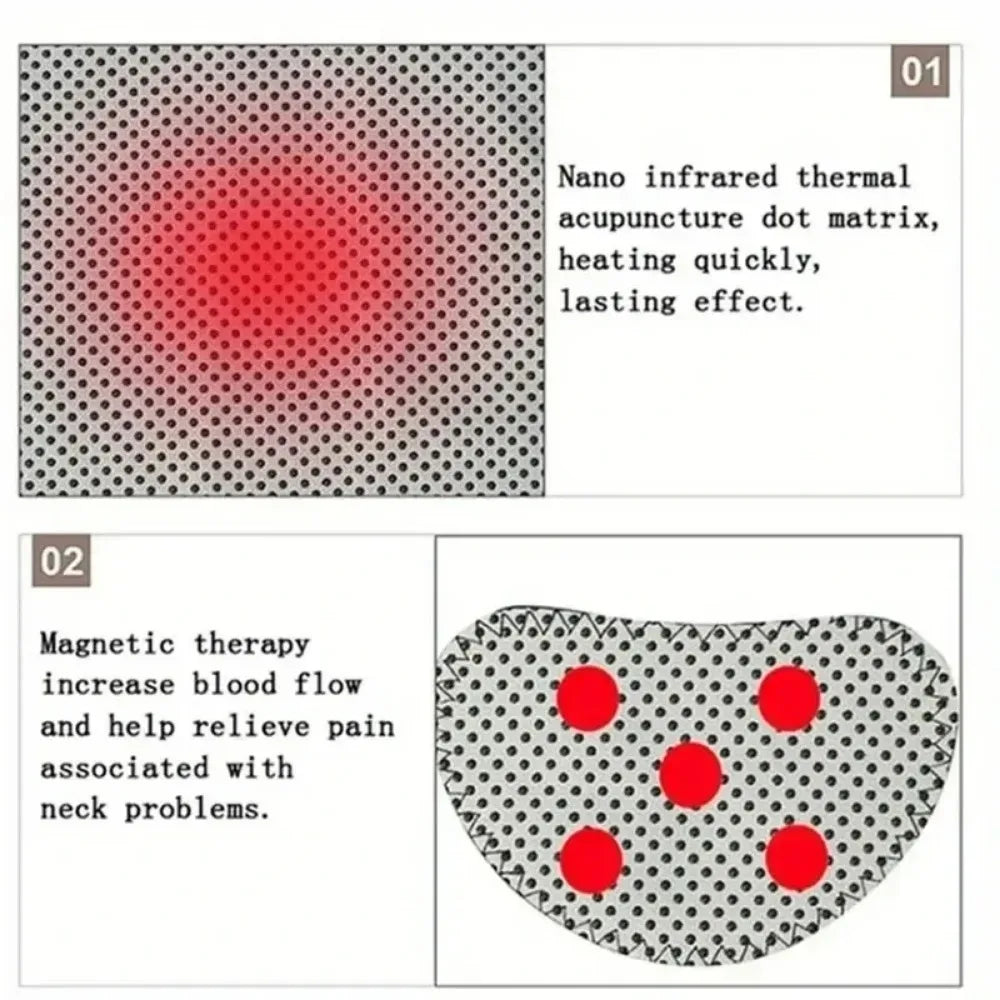 Self-Heating Magnetic Neck Massager