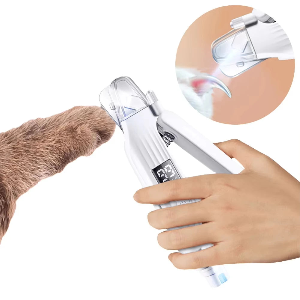 2-in-1 Electric Pet Nail Trimmer & Grinder with LED Lights