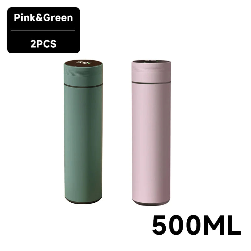 Smart Temperature Display Water Bottle – Stainless Steel Thermos