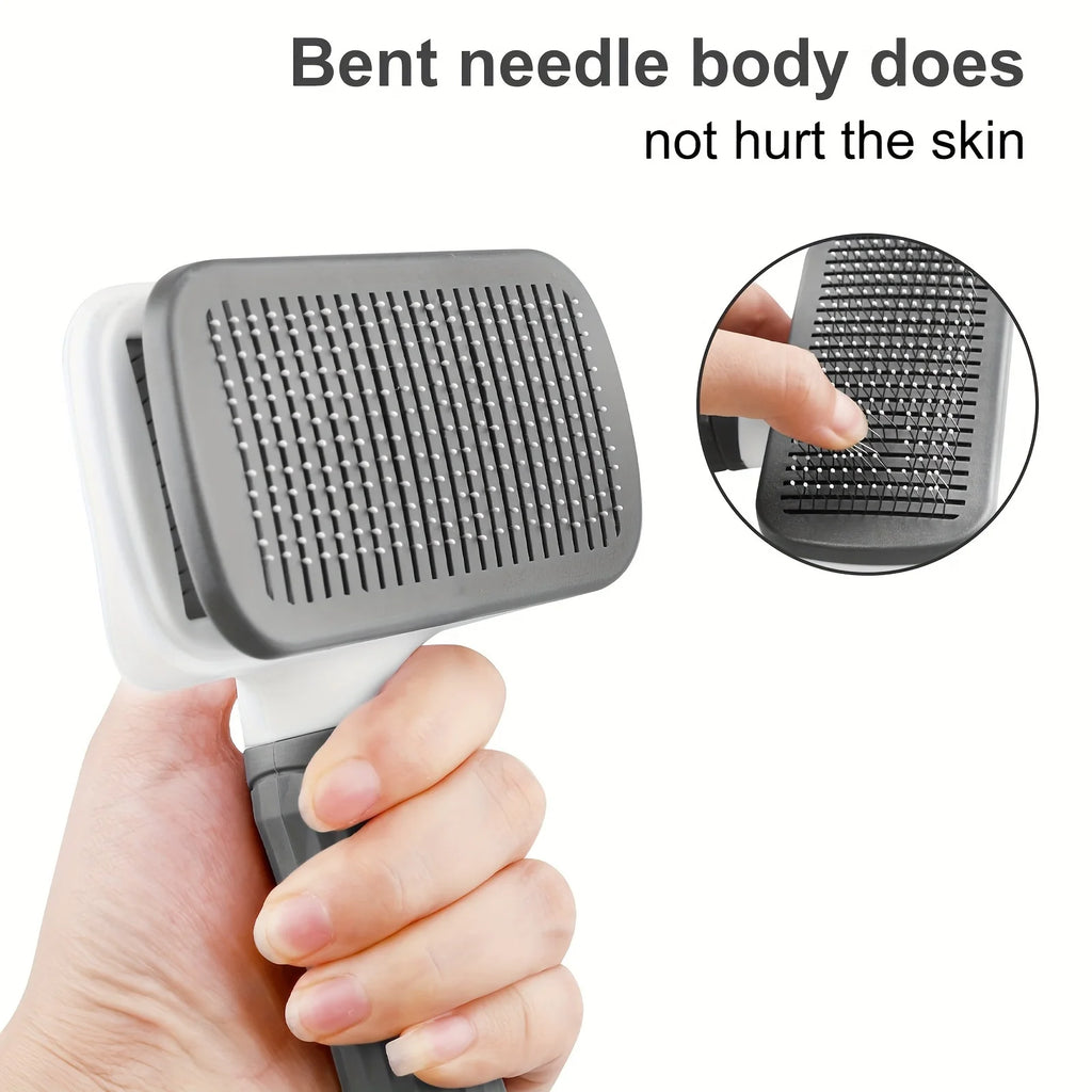 Self-Cleaning Pet Slicker Brush for Cats & Dogs