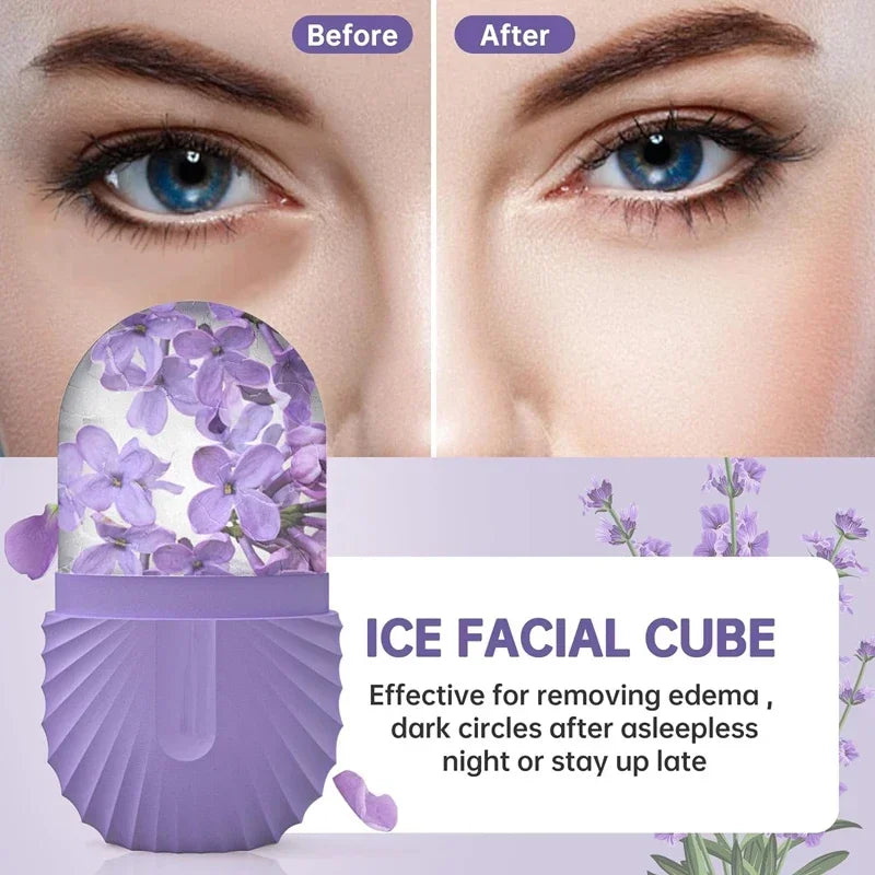 Ice Face Roller – Silicone Ice Mold for Puffiness, Pores & Skin Soothing