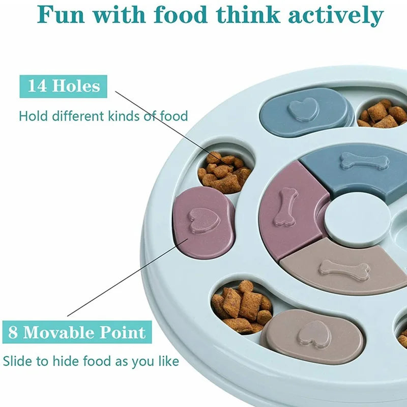 Dog Slow Feeder Puzzle Bowl — Interactive Anti-Gulp Feeding Toy
