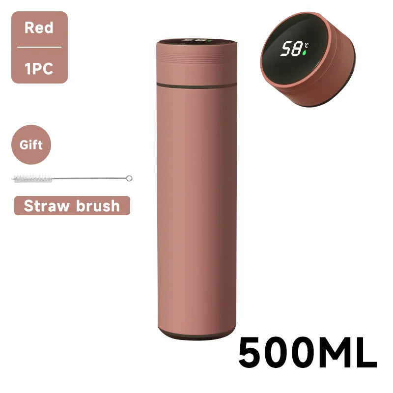 Smart Temperature Display Water Bottle – Stainless Steel Thermos