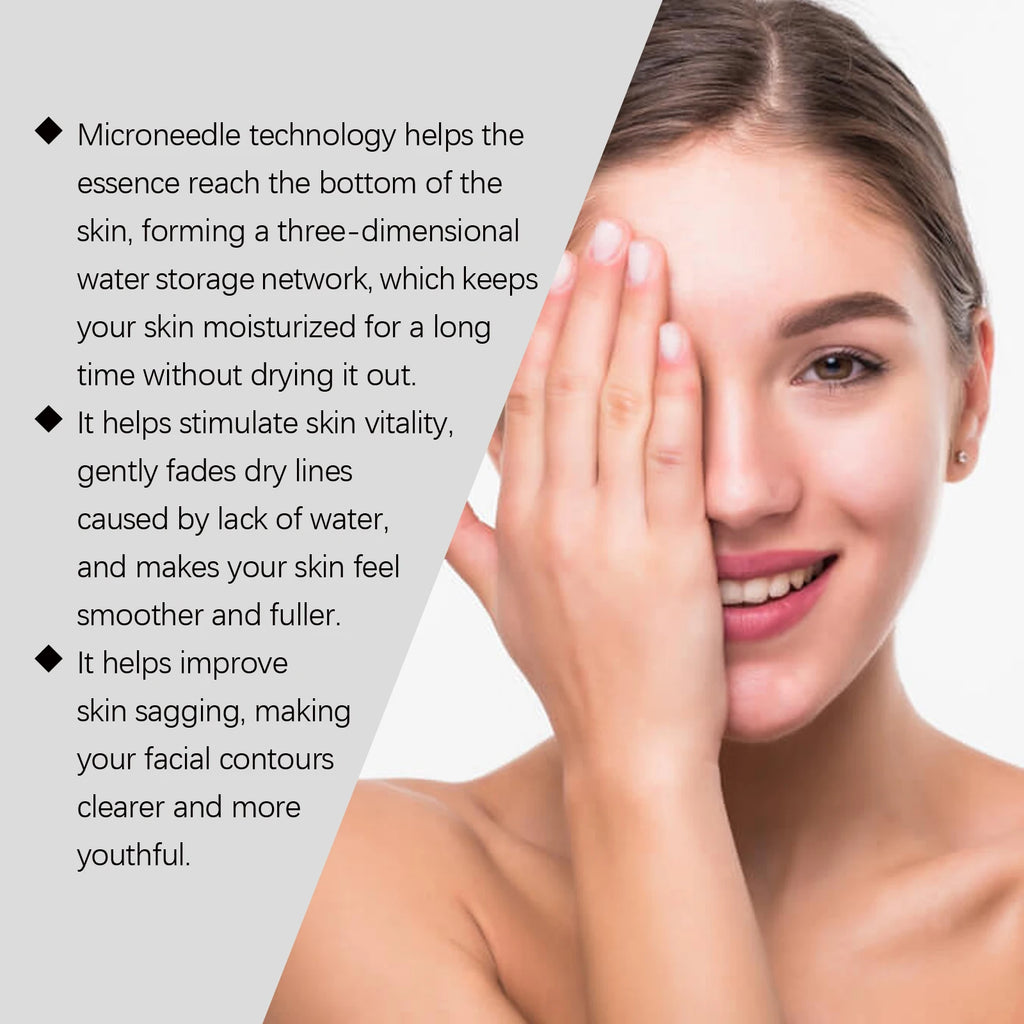 Microneedle Facial Roller & Serum Kit – Deep Hydration Skincare Set
