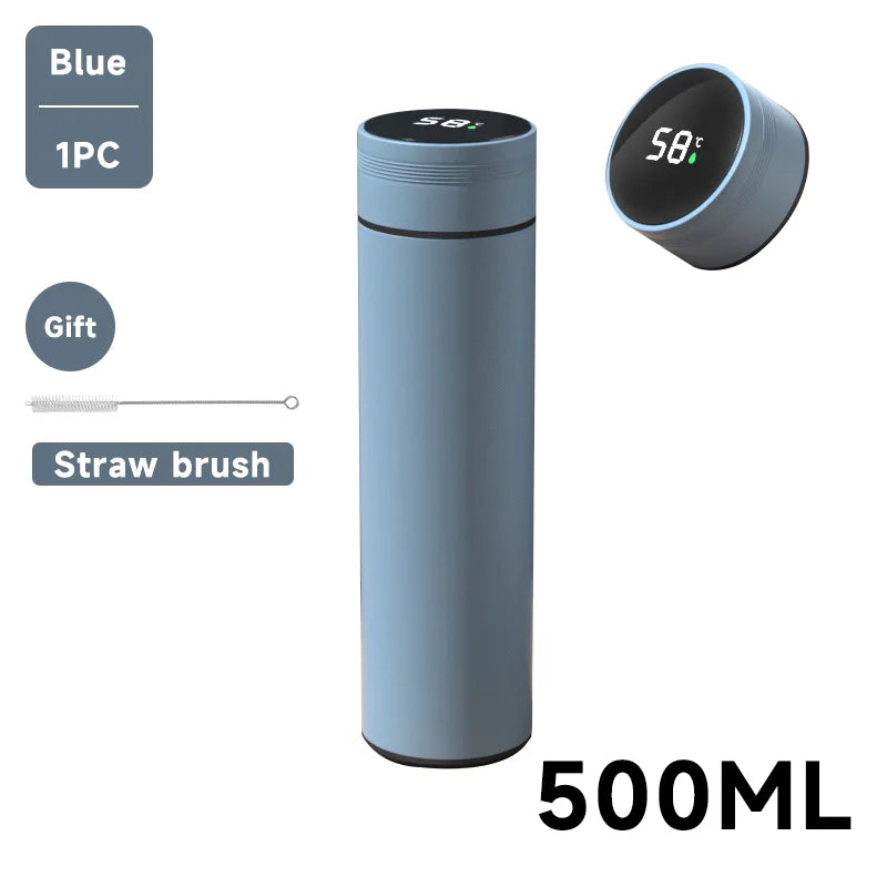 Smart Temperature Display Water Bottle – Stainless Steel Thermos