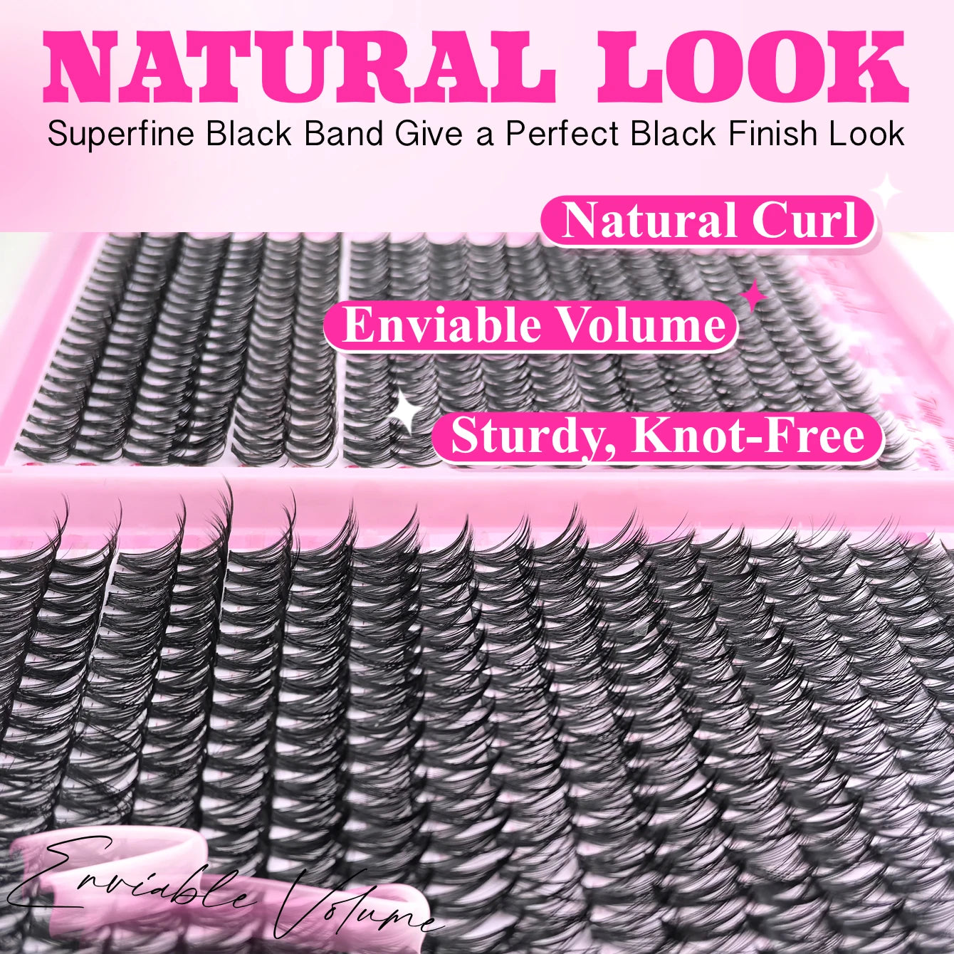 DIY Cluster Lash Extension Kit — Individual Lashes with Bond & Seal