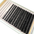 Wispy Cluster Lash Extensions — D Curl, Spiky Volume (12–16 Rows)