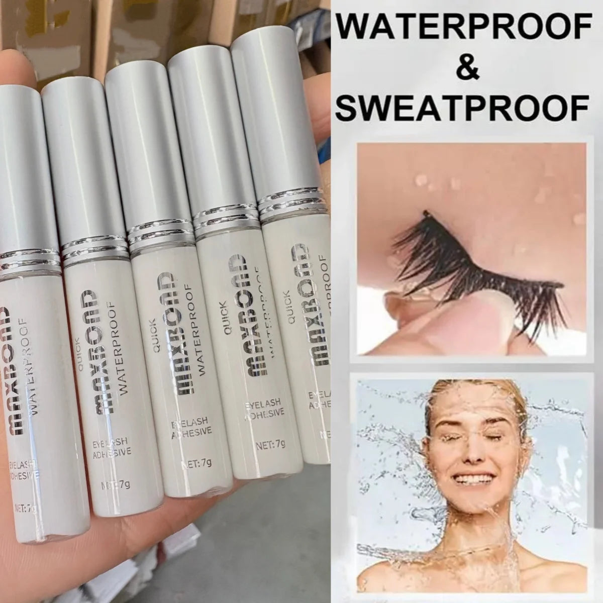 Strong Hold Eyelash Glue — Waterproof, Quick-Dry & Non-Irritating (7g)