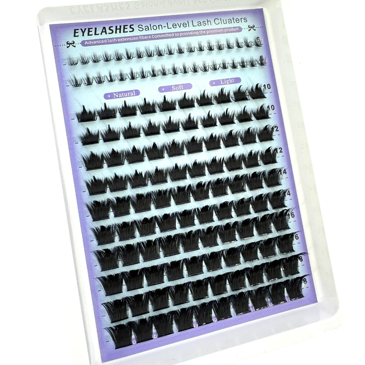Wispy Cluster Lash Extensions — D Curl, Spiky Volume (12–16 Rows)