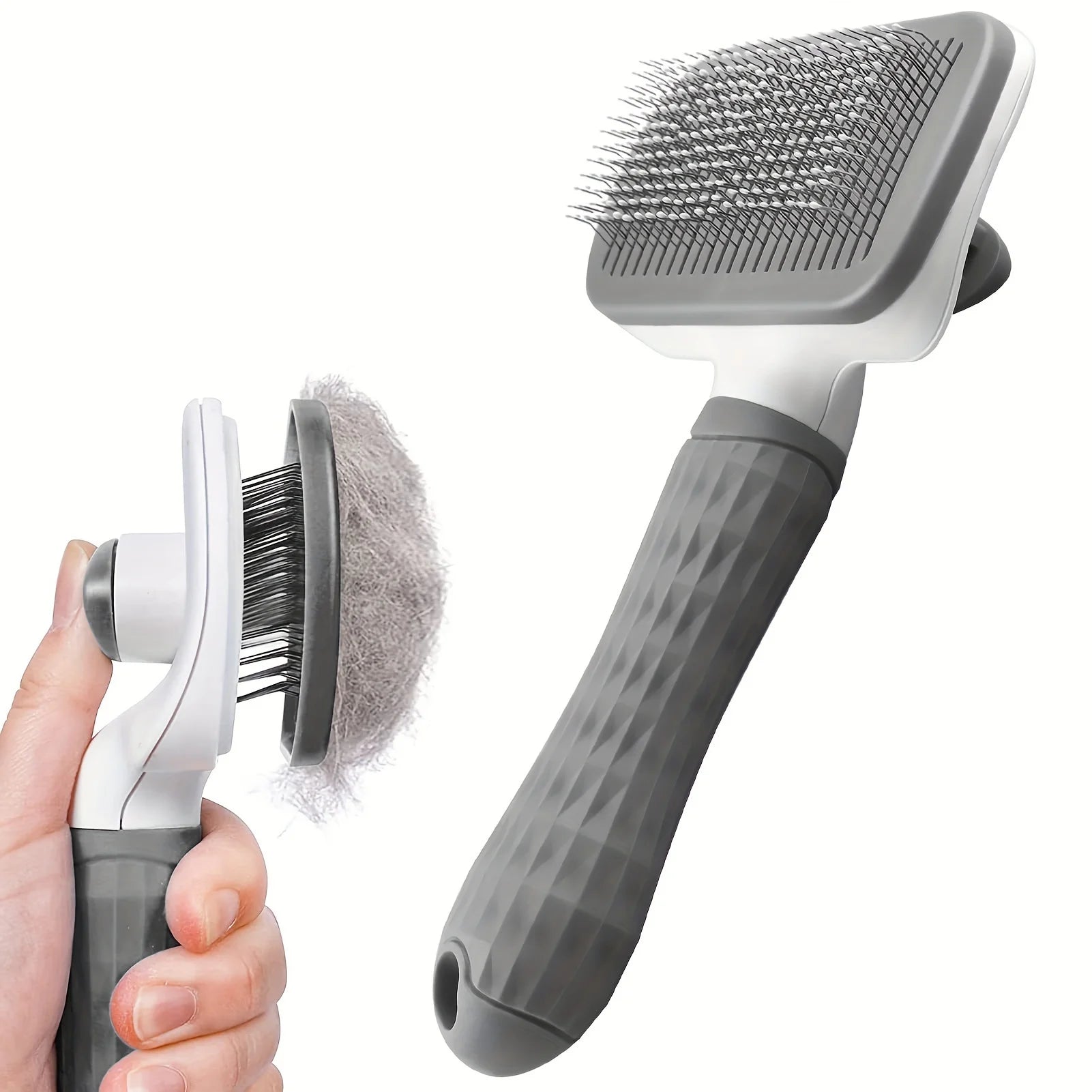 Self-Cleaning Pet Slicker Brush for Cats & Dogs