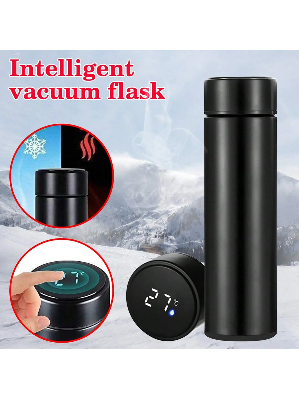Insulated Stainless Steel Water Bottle – Leak-Proof Vacuum Thermos (500ml)