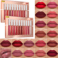 Gakaila lipstick set with various shades displayed on lips
