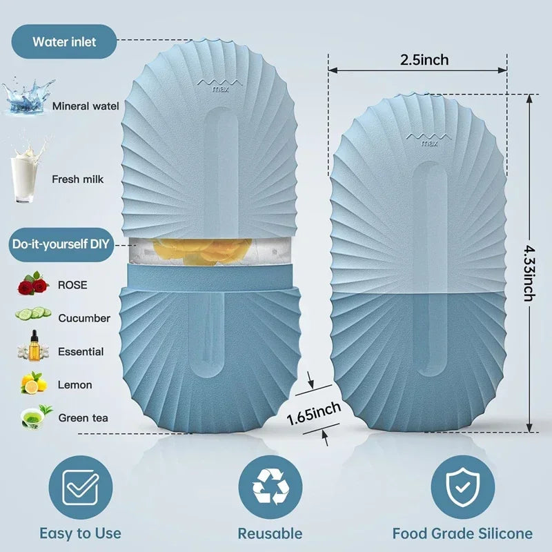 Ice Face Roller – Silicone Ice Mold for Puffiness, Pores & Skin Soothing