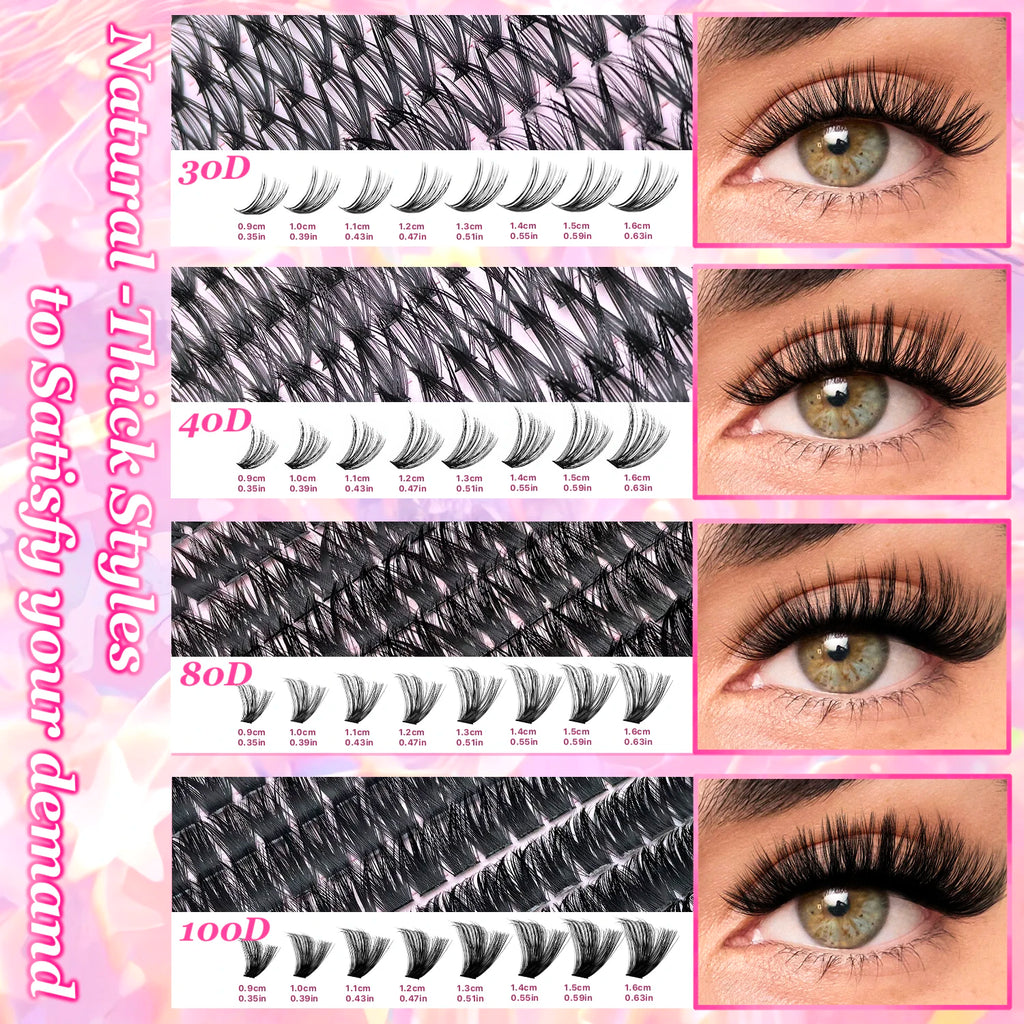 DIY Cluster Lash Extension Kit — Individual Lashes with Bond & Seal