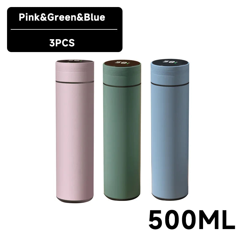 Smart Temperature Display Water Bottle – Stainless Steel Thermos