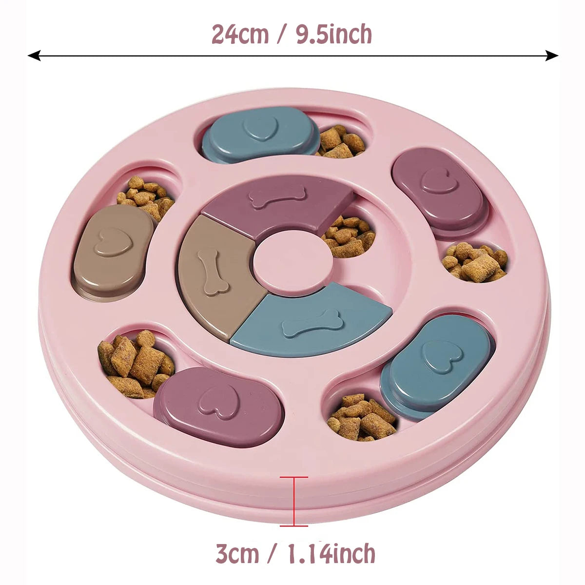 Dog Slow Feeder Puzzle Bowl — Interactive Anti-Gulp Feeding Toy