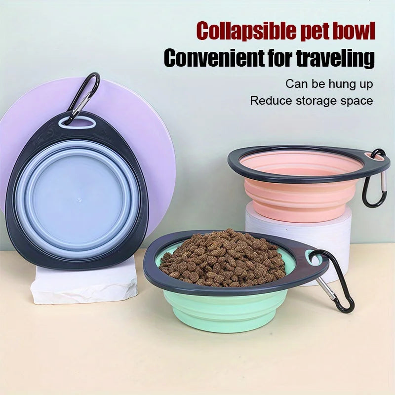 Collapsible Pet Travel Bowl — Portable Foldable Food & Water Bowl