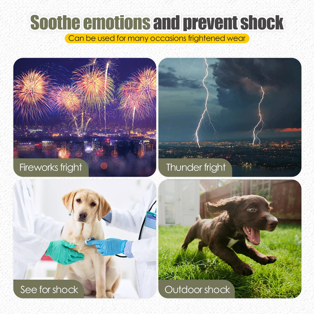 Dog Anxiety Vest — Calming Jacket for Thunder, Fireworks & Stress