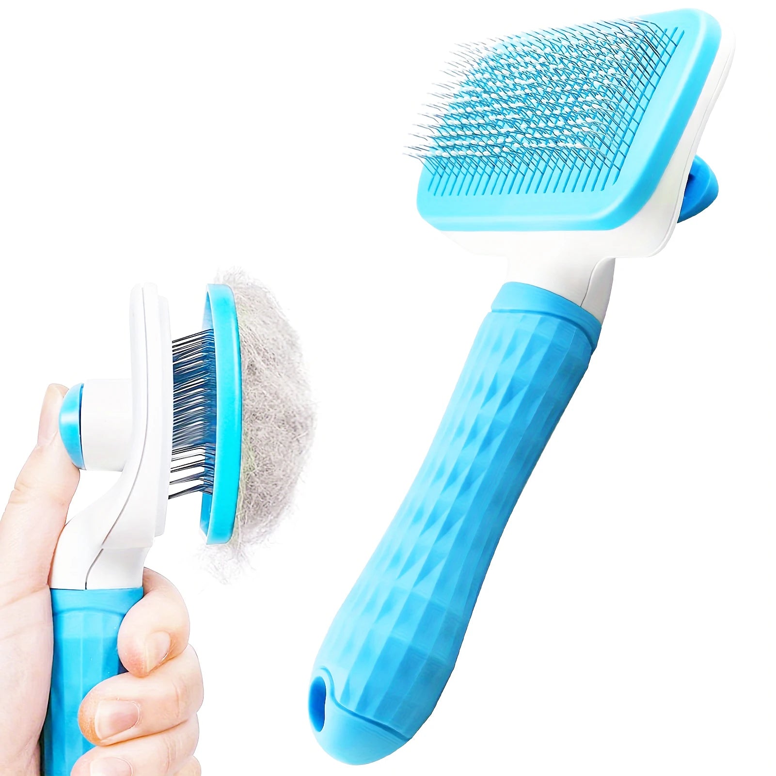 Self-Cleaning Pet Slicker Brush for Cats & Dogs