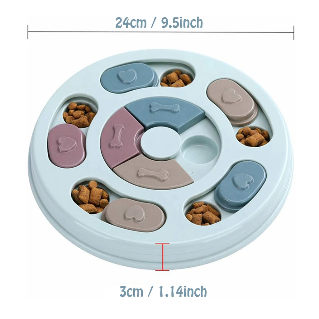 Dog Slow Feeder Puzzle Bowl — Interactive Anti-Gulp Feeding Toy