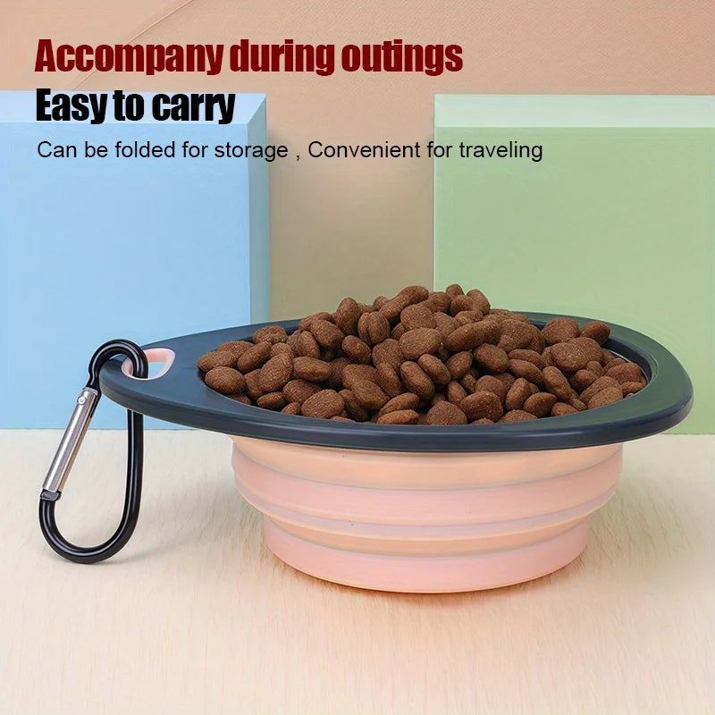 Collapsible Pet Travel Bowl — Portable Foldable Food & Water Bowl