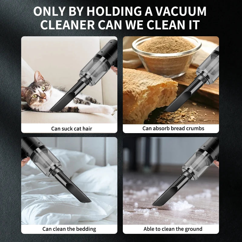 5-in-1 Handheld Cordless Car Vacuum Cleaner – 15000Pa