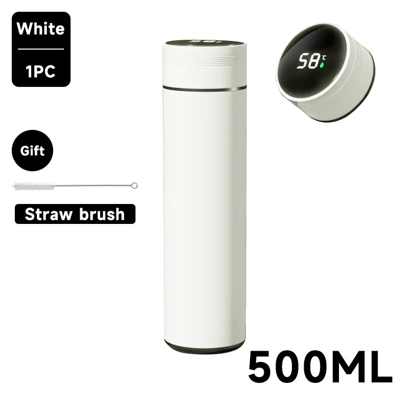 Smart Temperature Display Water Bottle – Stainless Steel Thermos