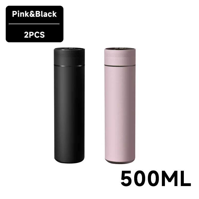 Smart Temperature Display Water Bottle – Stainless Steel Thermos